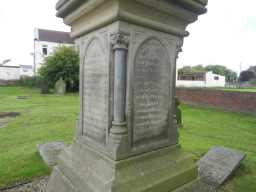 Back and left faces of Colliery Disaster Memorial in York Hill Cemetery July 2016